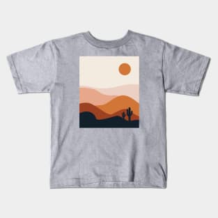 Arizona desert  sun  , desert climate , sun and sand ,cactus ideas, cactus not a hugger, sand mountains , orange moon Kids T-Shirt